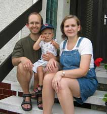 Tomas and his family in Slovakia, 2002