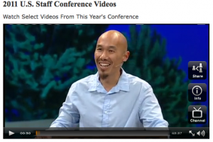 Francis Chan spoke at our staff conference